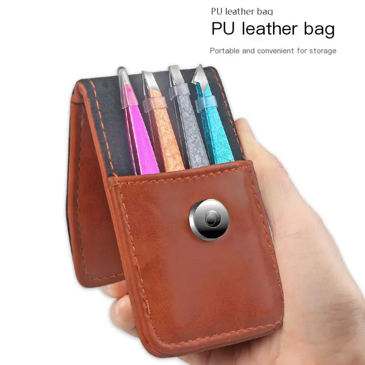 Double-Sided Stainless Steel Tweezers Beauty Set